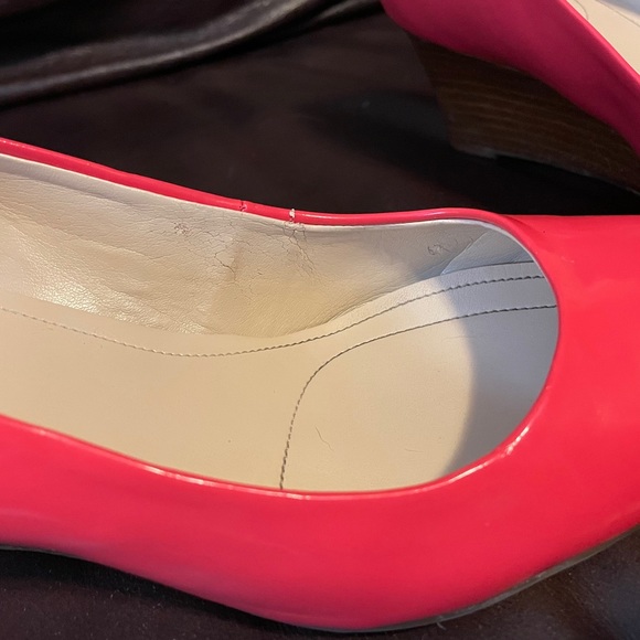 Calvin Klein Yazmin Patent Leather Wedge Pumps - Picture 10 of 10